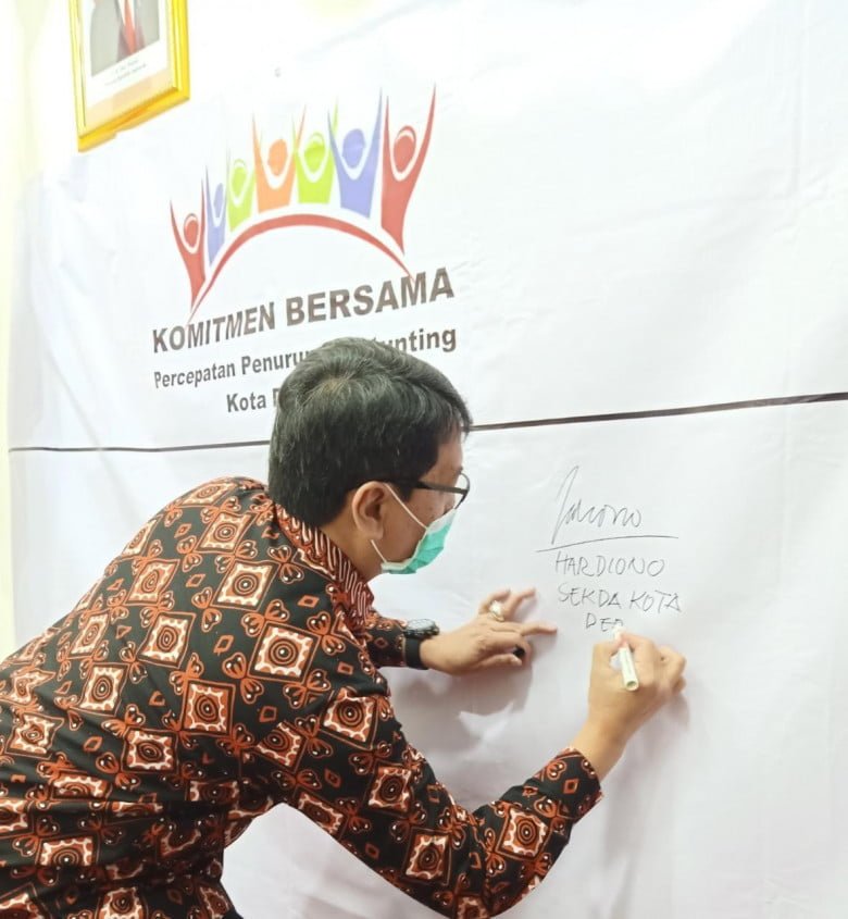 Pemerintah Kota Depok Menandatangani Komitmen Bersama Percepatan Penurunan Stunting