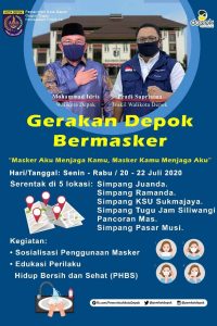 Gugus Tugas PP Covid-19 Kota Depok Akan Adakan Safari Gerakan Bermasker di Beberapa Titik Keramaian