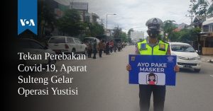 Tekan Perebakan Covid-19, Aparat Sulteng Gelar Operasi Yustisi