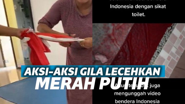 Aksi Lecehkan Bendera Merah Putih, Disiram Darah Menstruasi Aksi Lecehkan Bendera Merah Putih, Disiram Darah Menstruasi
