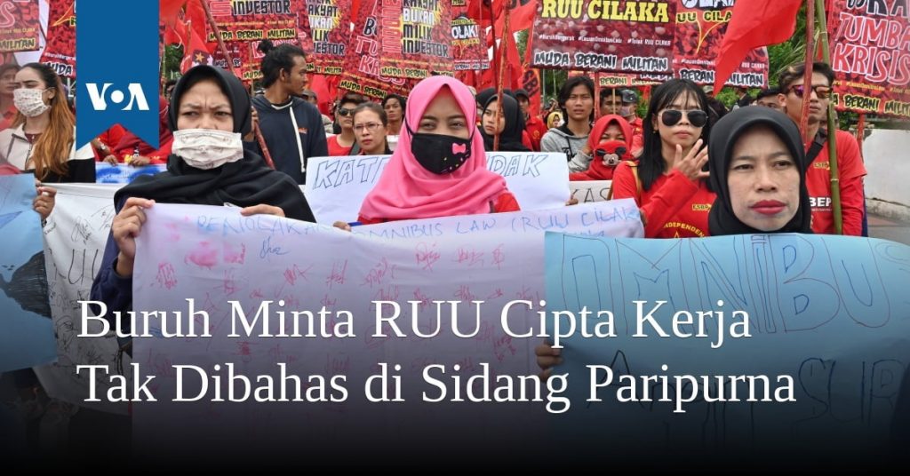 Buruh Minta RUU Cipta Kerja Tak Dibahas di Sidang Paripurna Buruh Minta RUU Cipta Kerja Tak Dibahas di Sidang Paripurna