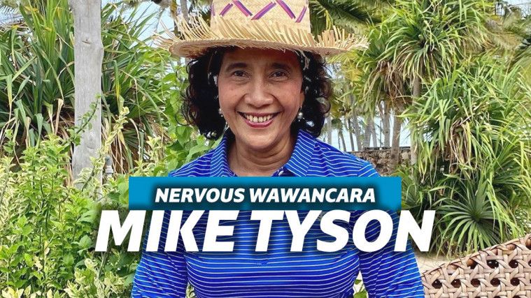 Susi Pudjiastuti Nervous akan mewawancarai Mike Tyson Susi Pudjiastuti Nervous akan mewawancarai Mike Tyson