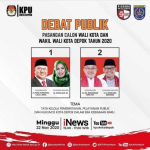 Paslon Idris-Imam Menang Telak di Debat Publik Pilkada Kota Depok 2020