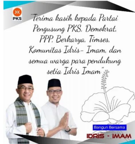 Sekitar 80 Relawan Idris-Imam Gelar Acara Syukuran dan Doa Kemenangan