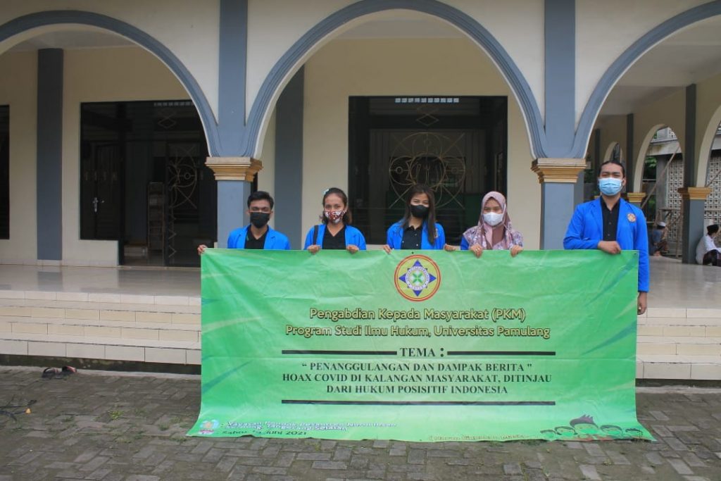 Mahasiswa Fakultas Hukum UNPAM Gelar Kegiatan PKM Bertema Dampak Penyebaran Berita Hoax Covid-19