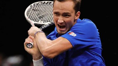 Daniil Medvedev Bantai Denis Shapovalov Di Laver Cup