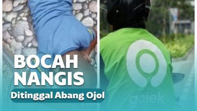 Bocah Nangis Histeris Gara-gara Ditinggal Abang Ojol