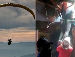 Kecelakaan di PON XX Papua, Atlet Gantole Sumbar Tersangkut di Atap Rumah Warga