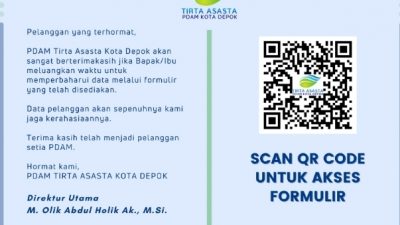 PDAM Tirta Asasta Kota Depok Lakukan Pemuktahiran Data Melalui Scan Barcode