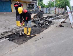 DPUPR Kota Depok Meminta Warga Bersabar Terkait Penataan Trotoar dan Inlet Saluran di Jalan Margonda Raya