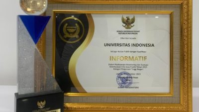 EMPAT TAHUN BERTURUTAN UI PERTAHANKAN PREDIKAT “INFORMATIF” PADA ANUGERAH KETERBUKAAN INFORMASI PUBLIK