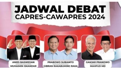 Saksikan Debat Kedua Capres-Cawapres 2024 Besok Pukul 19.00 WIB
