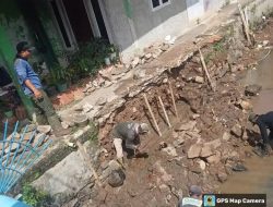 Terima Laporan Warga, Longsor Kali Cabang Barat Cipayung Langsung Ditangani DPUPR