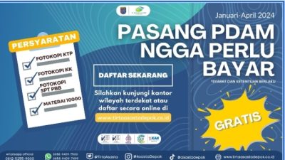 Awal Tahun, Tirta Asasta Keluarkan Program Gratis Biaya Pemasangan