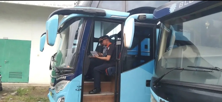 Libur Nataru, Dishub Lakukan Ramp Check Nataru Puluhan Bus