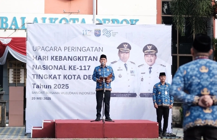 Kobarkan Semangat Kebangkitan, Wakil Wali Kota Depok Bacakan Amanat Menkomdigi Saat Apel Harkitnas