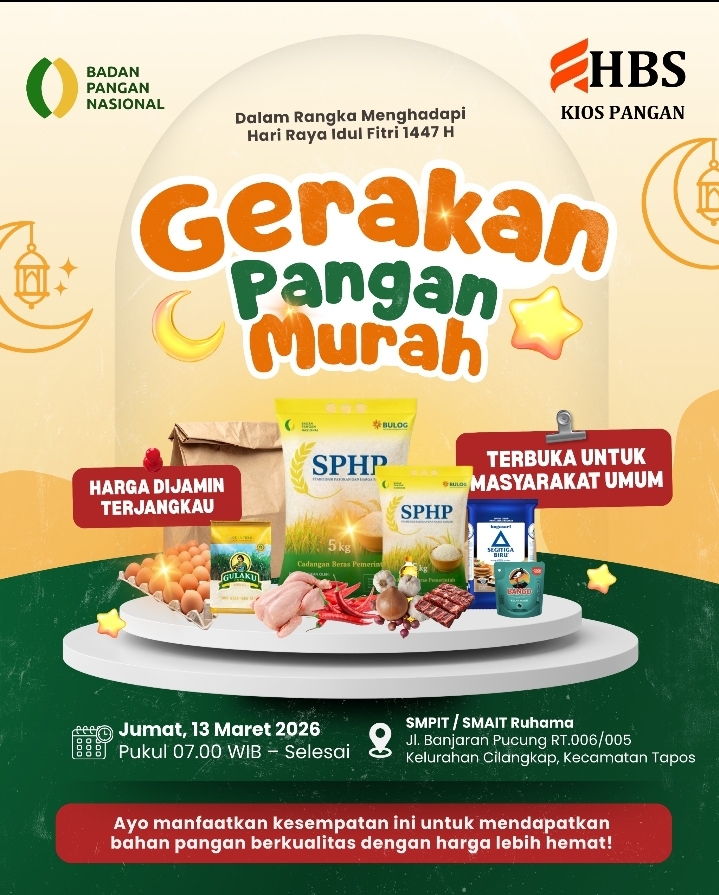 Jelang Idul Fitri 1447 Haji Bambang Sutopo Dukung Gerakan Pangan Murah untuk Jaga Daya Beli Masyarakat